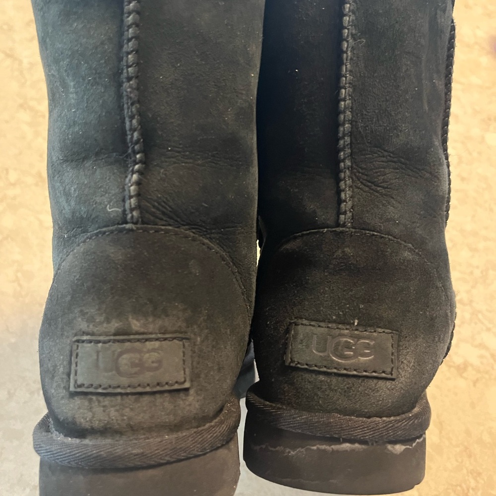 UGG mid-calf Black Suede Boots - Women 8